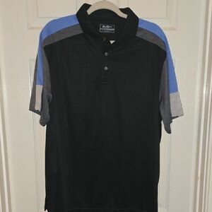 Hogan Black Polo with Blue and Gray Accents‎